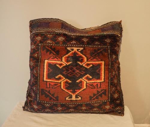 Antique persian rug cushion - rug,