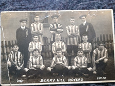 Berry Hill Rovers  Football Team Mansfield 1911 - 1912 Photo Postcard