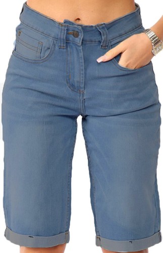 Ladies high rise blue denim - blue,