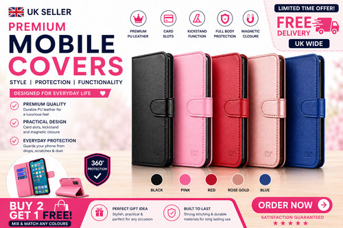 Leather flip cover for - cover, iphone