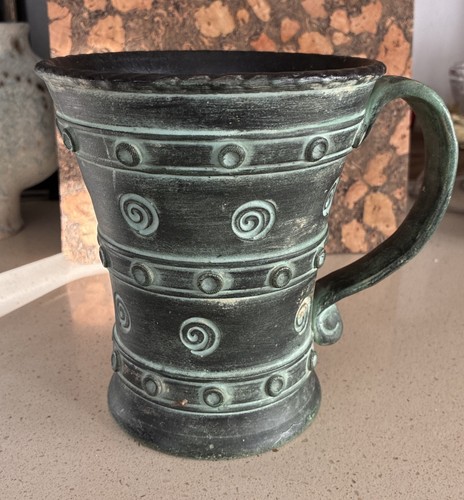 Large spanish pottery tankard - spanish,