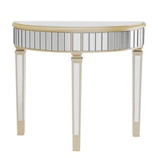 Glam Mirrored Demilune Console