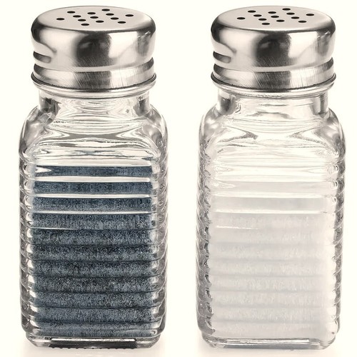 Glass salt and - salt, shaker