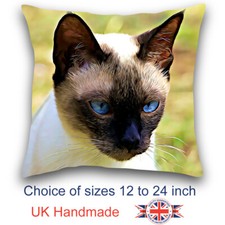 Siamese Cat Cushion Design, Cat Art Cushion, Siamese Cat Pillow
