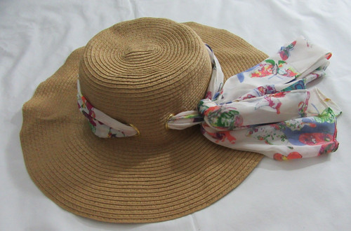 Beige paper weave - weave, brimmed