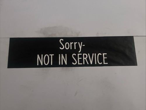 Sorry not service - sorry, in