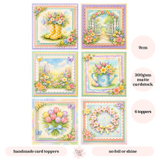 6 x Spring Floral Garden Card