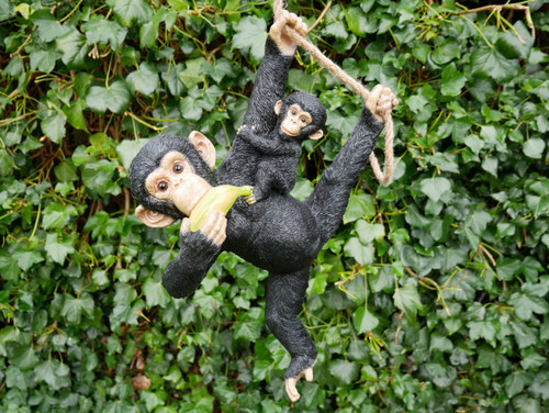 Hanging monkey garden ornament - monkey,