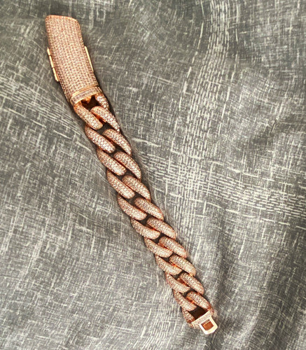 Rose gold tone curb - gold,