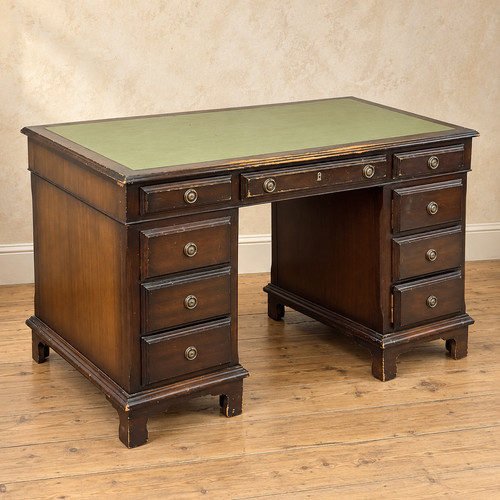 Mahogany pedestal writing - mahogany,