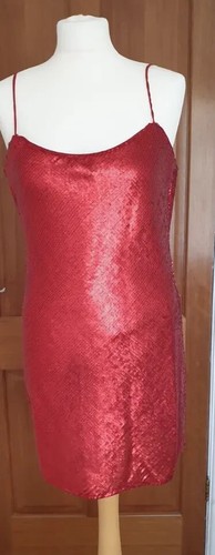 Zara red sequin mini - , dress