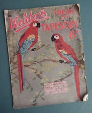 Vintage 1920s 1930s Weldon's Ideas for Tapestry book antique needlepoint charts