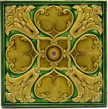 Antique fireplace tile relief - fireplace,