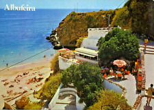 Postcard Portugal Albufeira Coastal Town Algarve Sandy Beach Modern Marina Boats