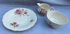 Alfred Meakin England Pink "Corn Poppy" Corn Flower Dinner Plate, Bowl & Jug