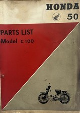 HONDA 50 MODEL C 100 GENUINE PARTS MANUAL 1960