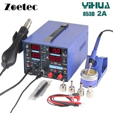YIHUA 853D 2A 3 in1 USB SMD Soldering Iron Station Rework Welding Hot Air Gun