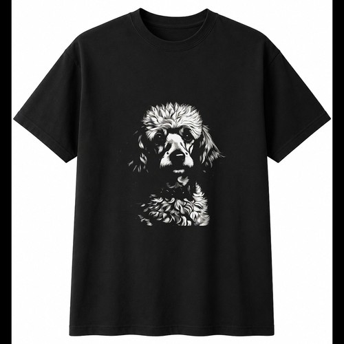 Charcoal miniature poodle with - charcoal,