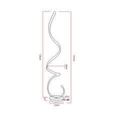 Modern Tall LED Floor Lamp Reading Standing Lamp Cool White LED Living Room Lamp