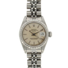 Rolex Oyster Perpetual Date Ladies Stainless Steel Silver Dial Watch 69240