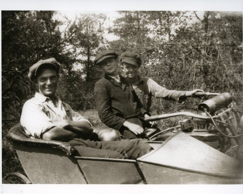 Vintage motorcycle and sidecar - motorcycle,