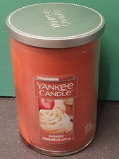 Yankee Candle Sugared Cinnamon Apple 22 Ounce Tumbler Jar Double Wick New Fall