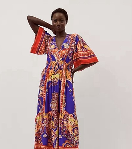 Monsoon padna dress large blue - monsoon,