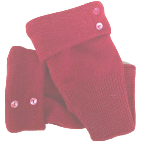 Fingerless gloves red 100 - red, 100%