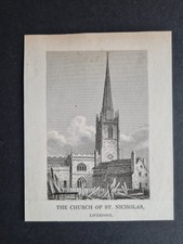 Antique (1817) print - Church