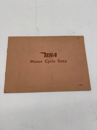 Bsa motor cycle - cycle, data