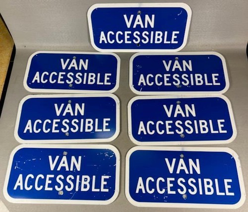 Van accessible steel sign - van,