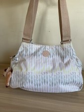 Kipling Oletra Abstract Lines Handbag Shoulder Bag Monkey Charm New