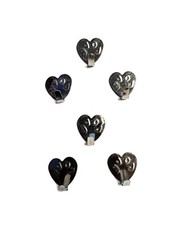 6 Self Adhesive Heart Hooks