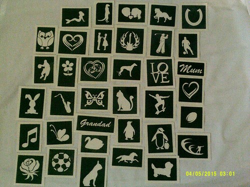 Stencils for etching glass - stencils,