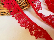 Pretty Red Gathered Frilled