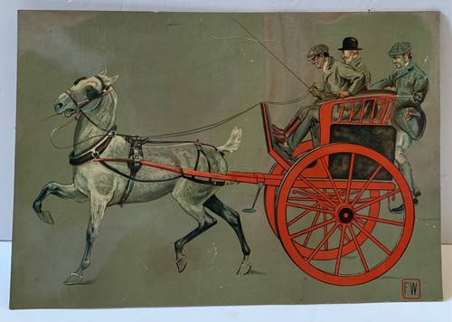 Vintage equestrian print horse - vintage,