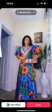 African ankara dress for women uk ,10,12,14,16,18 