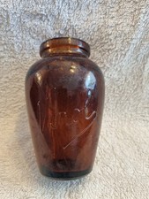 A LARGE BROWN VIROL VICTORIAN BOTTLE