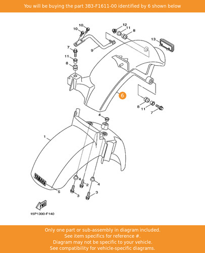 Yamaha fender rear - fender,,