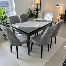 Wooden grey marble effect - grey,
