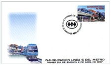 Chile 1997 Subways Urban Transport Santiago Metro FDC
