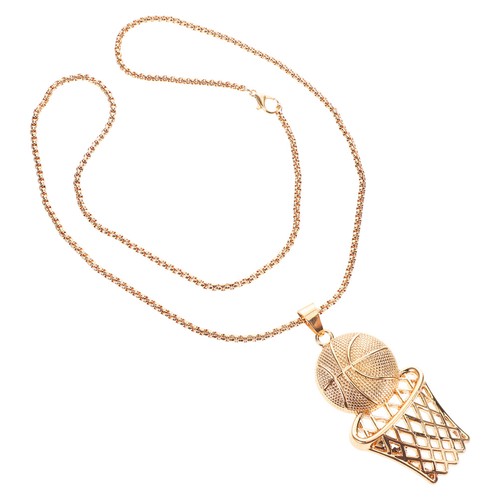 Basketball pendant necklace - basketball,