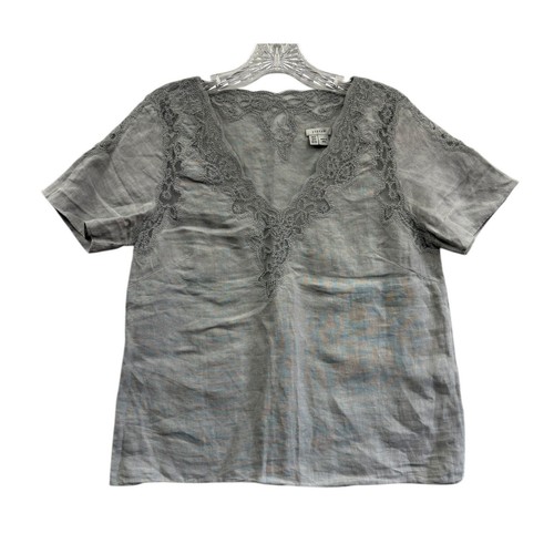 Jigsaw gray linen blend - linen, blouse
