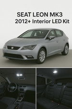 PREMIUM for SEAT LEON 5F MK3 2012-2018 WHITE INTERIOR LED LIGHT KIT BULB ST