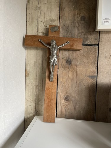 Antique wooden crucifix - wooden,