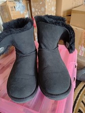 Emu Black Suede Water Resistant Ankle Boot