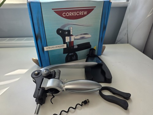 Lever corkscrew wine bottle - corkscrew,