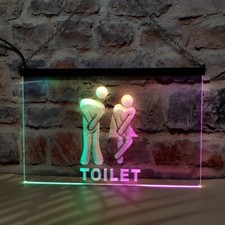Funny Toilet Entrance LED Neon