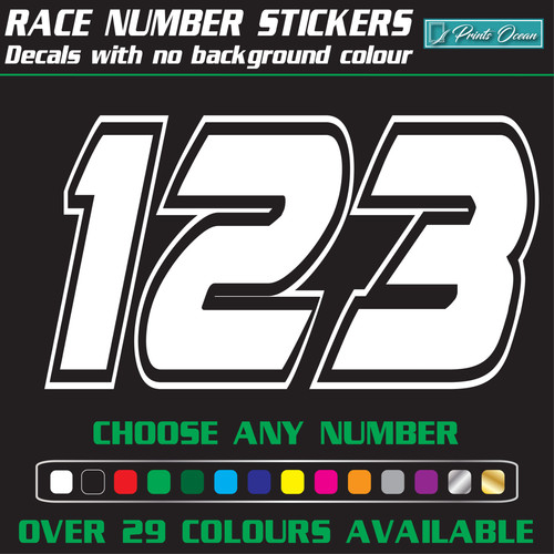 Custom racing numbers - x,