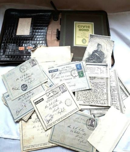 Vtg leather writing - leather, folder